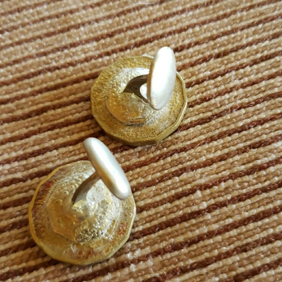 Vintage three pence cufflinks - Picture 2 of 2